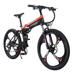 XTD Bicicleta XTD 26 Suspensión Eléctrica Montaña Bike- Plegable para Adultos Doble Disco De Freno Y Completa - Marco 48V14.5Ah400W para Bicicleta De Aleación De Aluminio Inteligente LCD Medidor De Velocidad 27 A