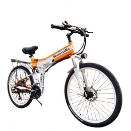 XXCY Bicicleta de montaña eléctrica plegables XXCY 500w / 350w Bicicleta De Montaña Eléctrica 12.8ah Ebike Plegable MTB Bicicleta Shimano 21 Velocidades Dos Baterías (black02)