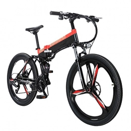 YIZHIYA Bicicleta YIZHIYA Bicicleta Eléctrica, 26" Bicicleta de montaña eléctrica Plegable para Adultos, E-Bike Profesional 27 velocidades con Rueda de aleación de magnesio, Freno de Disco Delantero y Trasero