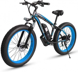 RDJM Bicicleta Bici electrica, Bicicletas eléctricas for adultos hombres de las mujeres, 4, 0"  26 pulgadas Fat Tire bicicleta eléctrica de 48V / 18AH 1000W Motor Nieve bicicleta eléctrica con 21 velocidades con IP5