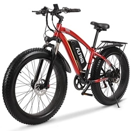 ALFINA Bicicletas de montaña eléctrica ALFINA Bicicleta eléctrica para Adultos, Bicicleta eléctrica con neumático Grueso de 26 Pulgadas, 48V, 17Ah, batería extraíble, suspensión bloqueable, Bicicleta eléctrica para montaña, Nieve y Playa