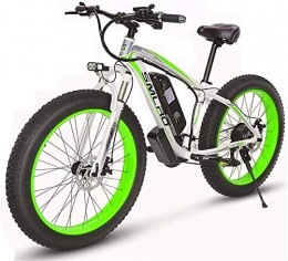 RDJM Bicicletas de montaña eléctrica Bici electrica, 48V 15 Electric Mountain Bike 26 '' Fat Tire Bike E-21 Velocidades de suspensión crucero de la playa for hombre Deporte de bicicletas de montaña completa Frenos de disco hidráulicos de