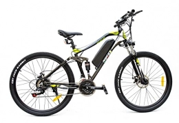 Genérico Bicicletas de montaña eléctrica Bicicleta eléctrica Mountain Bike Bike biamortiguada MTB 27, 5 Modicks CD15 250 W 36 V batería Samsung negro y verde