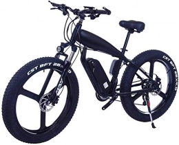 ZJZ Bicicleta Bicicletas, Bicicleta eléctrica para adultos - 26inc Fat Tire 48V 10Ah Mountain E-Bike - Con batería de litio de gran capacidad - Freno de disco de 3 modos de conducción (Color: 10Ah, Tamaño: Negro-B)