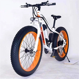 Fangfang Bicicleta Bicicletas Eléctricas, 26" Montaña de bicicleta eléctrica de 36V 350W 10.4Ah extraíble de iones de litio Fat Tire Bike Nieve de Deportes Ciclismo Viajes Tráfico , Bicicleta ( Color : White Orange )