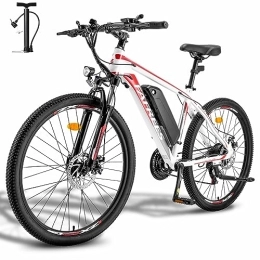 Fafrees Bicicleta Fafrees Bicicleta Eléctrica, Bicicleta Montaña Eléctrica Hombres Mujeres, Batería Extraíble 36V / 13Ah, Motor 250W, Bicicleta Eléctrica Urbana De 26 Pulgadas, 26 Hailong One 2023 (Bianco)