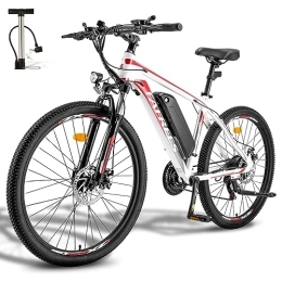 Fafrees Bicicleta Fafrees Hailong-One Bicicleta eléctrica 26 Pulgadas 25 km / h 250 W Bicicleta eléctrica de montaña 36V 10AH batería E-Bike App Control Blanco