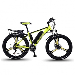 KT Mall Bicicleta KT Mall 26 En Bicicletas eléctricas para Adult 36V 350W batería de Litio extraíble de aleación de Aluminio de la montaña E-Bici con Liquid Crystal Display LCD, Amarillo, 8Ah 50KM