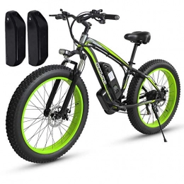 ZXL Bicicletas de montaña eléctrica ZXL Bicicleta Eléctrica, Motor de 1000 Vatios, Fat Ebike de 26 Pulgadas, Batería de 48 V Y 17 Ah (Amarillo Mx02 (1000 Vatios)), Mx02 Verde (1000W) + Batería de Repuesto