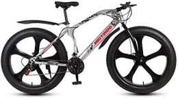 Abrahmliy Bicicleta Abrahmliy Hombre Adulto Neumático Gordo Bicicleta de montaña Biónica Horquilla Delantera Bicicletas de Nieve Doble Freno de Disco Playa Cruiser Bicicleta 26 Pulgadas Ruedas-B_21 Velocidad