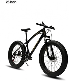 BWJL Bicicletas de montaña Fat Tires Adultos de 26 Pulgadas de Doble Frenos de Disco de los Hombres de Las Mujeres MTB BTT, Bicicletas de Carreras Fat Tire Bike Nieve Playa Estudiantes Jóvenes City Road, Negro