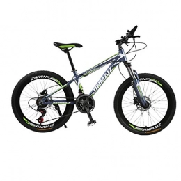 Bdclr Bicicletas de montaña Fat Tires Bicicleta De Montaa 27 Velocidades Doble Freno Disco Freno Disco Tenedor Resorte Aleacin Aluminio Bicicleta Montaa Damas Bicicleta 24 26 Pulgadas, Blackgreen, 26inches