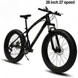 BWJL Bicicletas de montaña Fat Tires BWJL Mejorar Bicicleta de montaña Mujer Hombre, Bicicleta de montaña de Doble suspensin Ajustable de 26 Pulgadas para los Hombres 27 Damas Fat Tire Bike, Negro