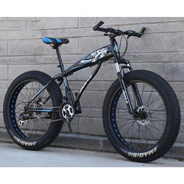 Dengjiam Bicicleta Dengjiam Bicicleta de montaña 24 Pulgadas 24 velocidades Spoke 4.0 Neumático Ancho Marco de Acero de Alto Carbono Hombres Mujeres General-Negro