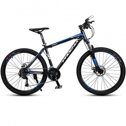 Dsrgwe Bicicleta Dsrgwe Bicicleta de Montaa, 26" Bicicletas de montaña, Ligero de aleacin de Aluminio de Bicicletas, Doble Freno de Disco y bloqueados suspensin Delantera, 27 Velocidad (Color : Blue)