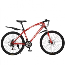 Dsrgwe Bicicletas de montaña Fat Tires Dsrgwe Bicicleta de Montaa, Bicicleta de montaña, 26" Marco de Acero al Carbono Bicicletas Ravine, Doble Disco de Freno Delantero Suspensin (Color : Red, Size : 21 Speed)