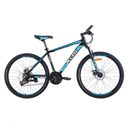 Dsrgwe Bicicleta Dsrgwe Bicicleta de Montaña, De 26 Pulgadas de Bicicletas de montaña, Bicicletas Marco de Aluminio de aleación, Doble Disco de Freno y suspensión Delantera, 21 de Velocidad (Color : Black+Blue)