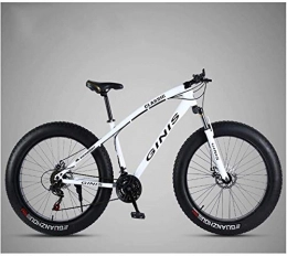 HQQ Bicicleta HQQ 26 Pulgadas de Bicicletas de montaña, Marco de Acero de Carbono de Alta Fat Tire Mountain Trail Bicicletas, Bicicletas de montaña for Mujer Rígidas de los Hombres con Doble Freno de Disco