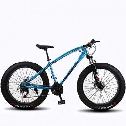 backpacke Bicicletas de montaña Fat Tires Moto de Nieve, neumtico Gordo, Bicicleta de montaña de Velocidad Variable, Todoterreno ATV-Starry Blue_24 Pulgadas 27 velocidades