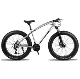 NANXCYR Bicicleta NANXCYR Bicicletas de montaña Bicicletas Fat Bike, 26 Pulgadas Acero de Alto Carbono Bicicleta Todoterreno Playa Snow Bike 4.0 Neumático Ancho Doble Freno de Disco Hombres Mujeres, E, 21speed