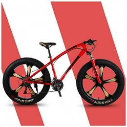 QIMENG Bicicletas de montaña Fat Tires QIMENG Bicicleta Montaa 26" Cuadro De Acero De Alto Carbono Bicicletas De Montaa Rgidas Todo Terreno Cambio 7 / 21 / 24 / 27 Velocidades Freno De Disco De Acero Adecuado para 168-220 Cm, U, 7 Speed