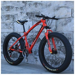 QIMENG Bicicletas de montaña Fat Tires QIMENG Bicicleta Montaña 26" Cuadro De Acero De Alto Carbono Bicicletas De Montaña Rígidas Todo Terreno Cambio 7 / 21 / 24 / 27 Velocidades Freno De Disco De Acero Adecuado para 168-220 Cm, G, 24 Speed