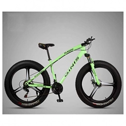 Qj Bicicleta Qj Bicicletas De Montaña, 26 Pulgadas Marco De Acero De Carbono De Alta Fat Tire Mountain Trail Bicicletas, Bicicletas De Montaña para con Doble Freno De Disco, Verde, 27Speed