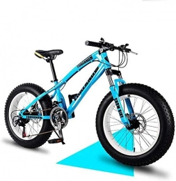 QZ Bicicletas de montaña Fat Tires QZ Fat Tire montaña for Hombre de la Bici, Bici de la Playa, Doble Freno de Disco de 20 Pulgadas Bicicletas Crucero, 4.0 de Ancho Rueda, Adulto Nieve Bicycl 24speed (Color : Blue, Size : 24speed)