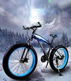 URPRU Bicicleta URPRU Bicicleta de montaña para Adultos Bicicleta MTB rgida Fat Tire Horquilla Delantera amortiguadora y Cuadro de Acero de Alto Carbono Freno de Disco Doble-A_26_Inch_27_Speed
