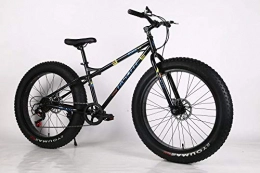 WANG-L Bicicletas de montaña Fat Tires WANG-L Bicicleta De Montaña De 26 Pulgadas para Hombres Adultos Mujeres Motos De Nieve 4.0 Neumático Grande Ensanchado Velocidad Variable Freno De Disco Doble Bicicleta MTB, Black