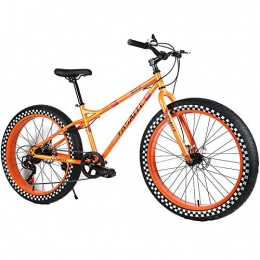 YOUSR Bicicleta YOUSR Bicicleta de montaña para Hombre Fat Bike Bicicleta de Hombre Freno de Disco Unisex Orange 26 Inch 30 Speed