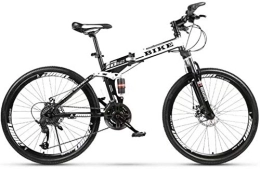 Generic Bicicletas de montaña plegables Mountain Bike, Bicicleta de montaña para Hombre, Bicicleta de montaña de 26 Pulgadas Bicicleta de 21 velocidades Frenos de Disco Dual Bicicleta de montaña Plegable Antideslizante d