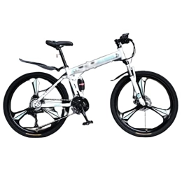 POGIB Bicicleta POGIB Bicicleta de montaña Plegable definitiva, Cambio de Marco de Acero de Alto Carbono y Horquilla de absorción de Impactos más Gruesa, Adecuada para Adultos (Blue 27.5inch)