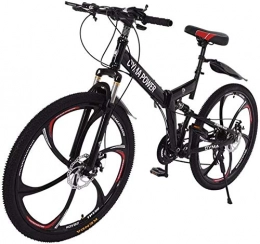 SYCY Bicicleta SYCY 26 Pulgadas 21 Velocidad Bicicleta de Montaña Bicicleta de Viajero de Ciudad Bicicleta de Carretera Plegable Unisex | Freno de Disco Doble de Bicicleta de montaña de Acero al Carbono
