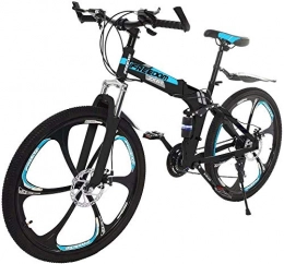 SYCY Bicicleta SYCY Bicicletas Confort de 26 Pulgadas para Adultos Bicicleta de montaña Plegable Bicicleta de Montar de 21 velocidades Bicicletas MTB de suspensión Completa