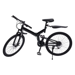 TaNeHaKi Bicicletas de montaña plegables TaNeHaKi Bicicleta de montaña plegable de 26 pulgadas, para adultos, plegable, bicicleta de carretera, plegable, frenos de disco duales, 21 marchas