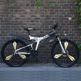 WEHOLY Bicicleta WEHOLY Bicicleta Plegable porttil Plegable, Bicicleta de montaña de 26 Pulgadas con Bicicleta de Velocidad Variable de 27 velocidades para Altura 120-145 cm, 16, 27 Velocidad