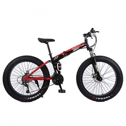 WZB Bicicleta WZB 26"Alloy Folding Mountain Mountain 27 Speed ​​Dual Suspension 4.0Inch Fat Tire Bicycle Can Cycling On Snow, montañas, Caminos, Playas, etc, 6