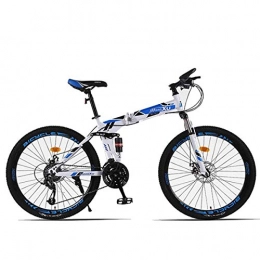 WZB Bicicleta WZB Bicicleta de 26"y 27 velocidades Plegable de Mountain Trail, Bicicleta de cercanas compacta, transmisin Shimano para Adultos, jvenes y nias, 11, 24Speed