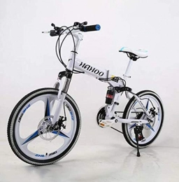 ZHTY Bicicleta ZHTY Bicicletas Plegables de Bicicleta de montaña de 20", con Freno de Doble Disco de 3 radios, suspensin Completa Antideslizante, Horquilla de suspensin