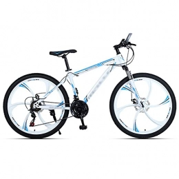 DKZK Bicicleta 21 / 24 / 27 Velocidades Ruedas Ligeras De 6 Rayos Bicicletas De MontañA Frenos De Doble Disco Horquilla De SuspensióN Bicicleta De MontañA De 24 / 26 Pulgadas para Adultos Y JóVenes