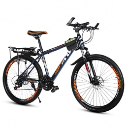 DKZK Bicicletas de montaña 24 Bicicleta De MontañA Outroad De 26 Pulgadas 24 Velocidades Freno De Disco Doble Horquilla De SuspensióN De Bicicleta Bicicleta Antideslizante Trasera para Adultos O Adolescentes