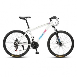 Yuxiaoo Bicicletas de montaña Bicicleta, bicicleta de montaña de choque de 24 / 26 pulgadas, bicicleta todo terreno de 24 velocidades, para adultos y adolescentes, fácil de instalar, marco de acero con alto contenido de carbono