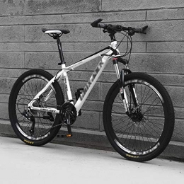 DKZK Bicicleta Bicicleta De MontaA De 21 / 24 / 27 / 30 Velocidades para Adultos Cuadro De SuspensiN Completa De Aluminio Ligero Horquilla De SuspensiN Freno De Disco