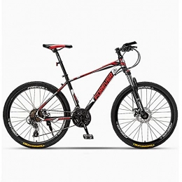 Great Bicicleta Bicicleta de montaña, Bicicleta De Montaña Para Adultos Para Hombre, Bicicleta Ligera Para Estudiante De 26 Pulgadas Marco De Acero Al Carbono Bicicletas De Carretera Doble D(Size:27 speed, Color:Red)