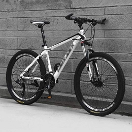DKZK Bicicleta Bicicleta De MontañA De 21 / 24 / 27 / 30 Velocidades para Adultos Cuadro De SuspensióN Completa De Aluminio Ligero Horquilla De SuspensióN Freno De Disco