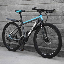 Langlin Bicicletas de montaña Bicicleta de montaña de 24 / 26 pulgadas Bicicleta de montaña con doble freno de disco Hombres Mujeres Adultos Bicicletas Todo Terreno Marco de acero con alto contenido de carbono, 02, 26" 24 speed