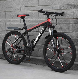 Langlin Bicicleta Bicicleta de montaña de 26 "para adultos Bicicleta todoterreno que absorbe los golpes con suspensin delantera, asiento ajustable, marco de acero con alto contenido de carbono, 01, 26 inch 21 speed