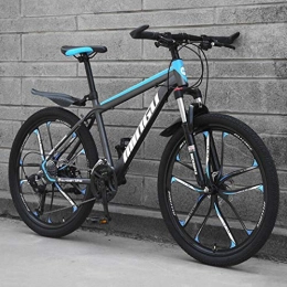 Langlin Bicicleta Bicicleta de montaña de 26 "para adultos Bicicleta todoterreno que absorbe los golpes con suspensión delantera, asiento ajustable, marco de acero con alto contenido de carbono, 04, 26 inch 30 speed