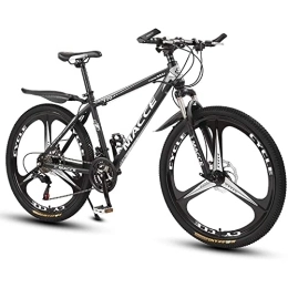 RSDSA Bicicletas de montaña Bicicleta de montaña de 26 pulgadas 3 ruedas de corte Bicicleta de montaña de suspensión completa con bloqueo Horquilla de suspensión 150 kg de capacidad de carga adecuada para adultos, Negro, 24speed
